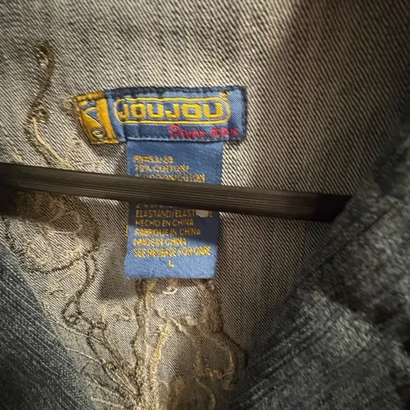 Jou Jou Denim Jacket with Gold Embroidery - Picture 3 of 7